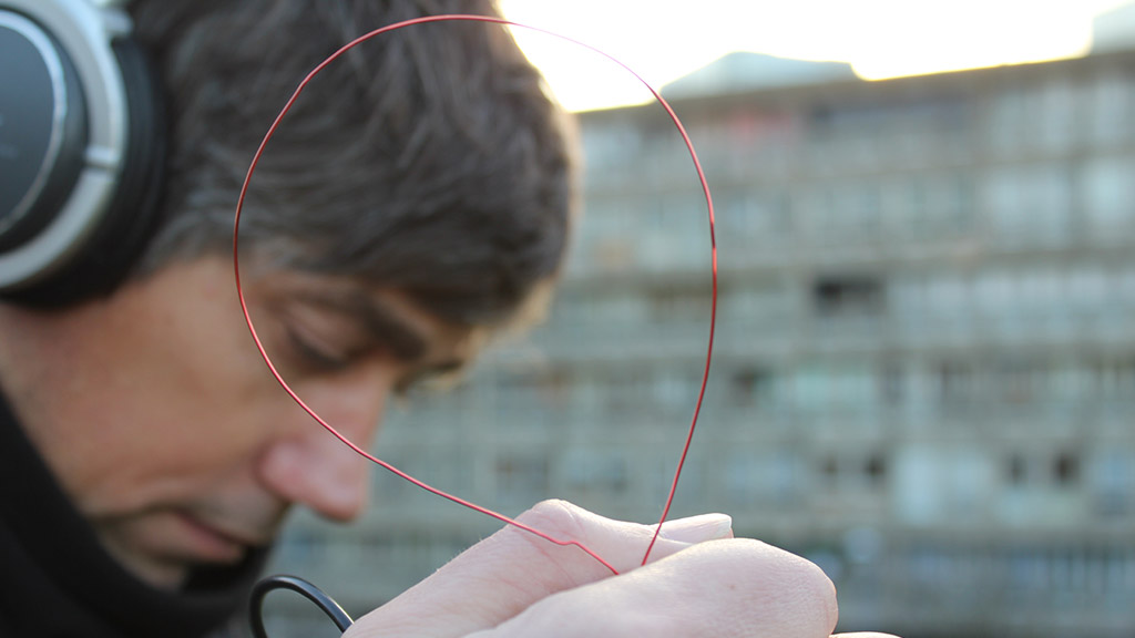 John Wild recording electromagnetic signals at robin hood gardens